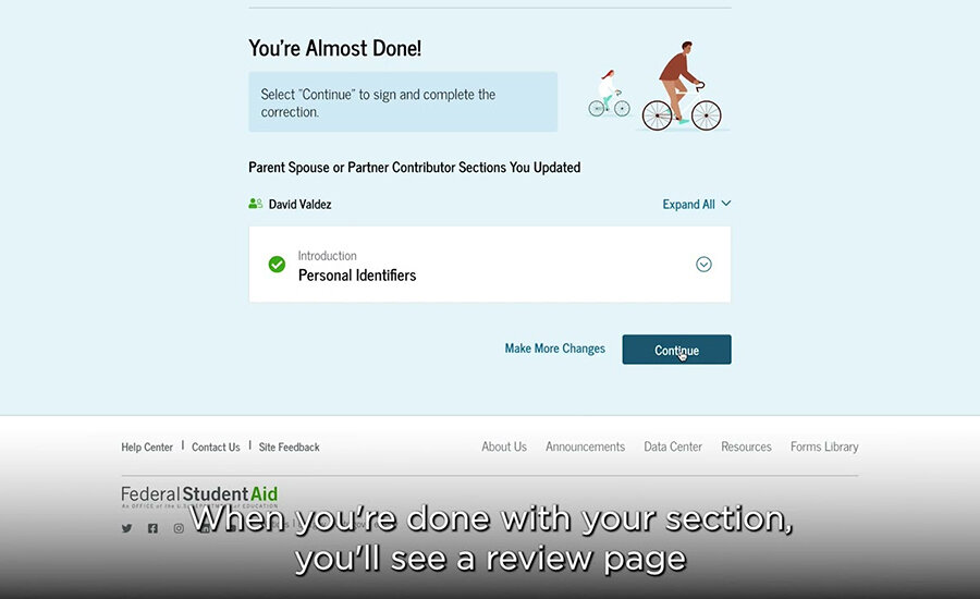 FAFSA form